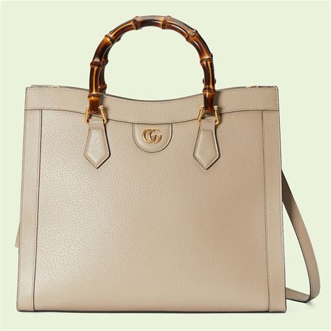 gucci diana beige|Gucci Diana medium tote bag in beige leather .